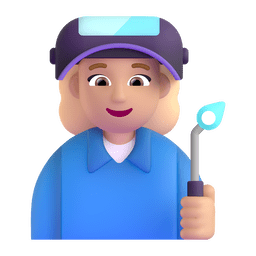 Woman Factory Worker: Medium-light Skin Tone Emoji Copy Paste ― 👩🏼‍🏭 - microsoft-teams-gifs