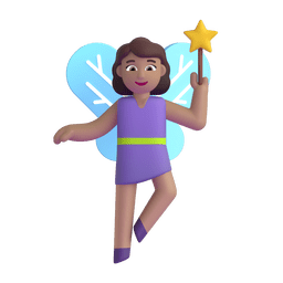 Woman Fairy: Medium Skin Tone Emoji Copy Paste ― 🧚🏽‍♀ - microsoft-teams-gifs