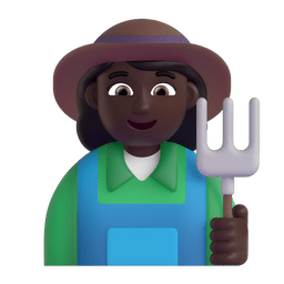 Woman Farmer: Dark Skin Tone Emoji Copy Paste ― 👩🏿‍🌾 - microsoft-teams-gifs