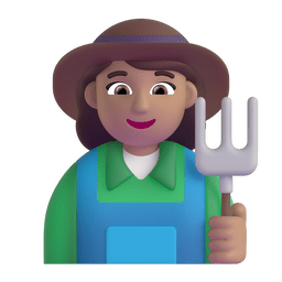 Woman Farmer: Medium Skin Tone Emoji Copy Paste ― 👩🏽‍🌾 - microsoft-teams-gifs