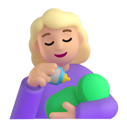 Woman Feeding Baby: Medium-light Skin Tone Emoji Copy Paste ― 👩🏼‍🍼 - microsoft-teams-gifs