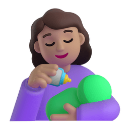 Woman Feeding Baby: Medium Skin Tone Emoji Copy Paste ― 👩🏽‍🍼 - microsoft-teams-gifs