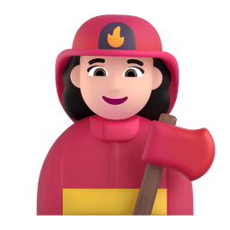 Woman Firefighter: Light Skin Tone Emoji Copy Paste ― 👩🏻‍🚒 - microsoft-teams-gifs