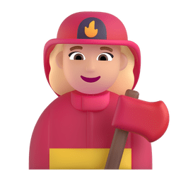 Woman Firefighter: Medium-light Skin Tone Emoji Copy Paste ― 👩🏼‍🚒 - microsoft-teams-gifs