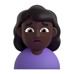 Woman Frowning: Dark Skin Tone Emoji Copy Paste ― 🙍🏿‍♀ - microsoft-teams-gifs