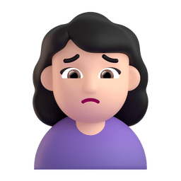 Woman Frowning: Light Skin Tone Emoji Copy Paste ― 🙍🏻‍♀ - microsoft-teams-gifs