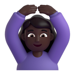 Woman Gesturing OK: Dark Skin Tone Emoji Copy Paste ― 🙆🏿‍♀ - microsoft-teams-gifs