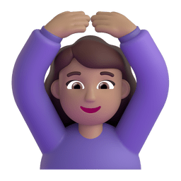 Woman Gesturing OK: Medium Skin Tone Emoji Copy Paste ― 🙆🏽‍♀ - microsoft-teams-gifs
