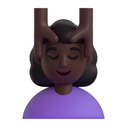 Woman Getting Massage: Dark Skin Tone Emoji Copy Paste ― 💆🏿‍♀ - microsoft-teams-gifs