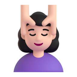 Woman Getting Massage: Light Skin Tone Emoji Copy Paste ― 💆🏻‍♀ - microsoft-teams-gifs