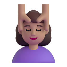 Woman Getting Massage: Medium Skin Tone Emoji Copy Paste ― 💆🏽‍♀ - microsoft-teams-gifs