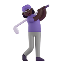 Woman Golfing: Dark Skin Tone Emoji Copy Paste ― 🏌🏿‍♀ - microsoft-teams-gifs