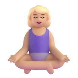 Woman In Lotus Position: Medium-light Skin Tone Emoji Copy Paste ― 🧘🏼‍♀ - microsoft-teams-gifs