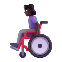 Woman In Manual Wheelchair: Dark Skin Tone Emoji Copy Paste ― 👩🏿‍🦽 - microsoft-teams-gifs