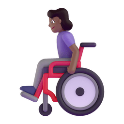 Woman In Manual Wheelchair: Medium-dark Skin Tone Emoji Copy Paste ― 👩🏾‍🦽 - microsoft-teams-gifs