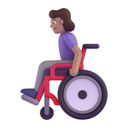 Woman In Manual Wheelchair: Medium Skin Tone Emoji Copy Paste ― 👩🏽‍🦽 - microsoft-teams-gifs