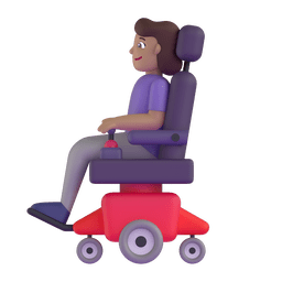 Woman In Motorized Wheelchair: Medium Skin Tone Emoji Copy Paste ― 👩🏽‍🦼 - microsoft-teams-gifs