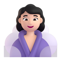 Woman In Steamy Room: Light Skin Tone Emoji Copy Paste ― 🧖🏻‍♀ - microsoft-teams-gifs