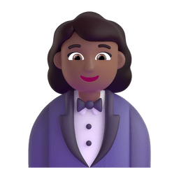 Woman In Tuxedo: Medium-dark Skin Tone Emoji Copy Paste ― 🤵🏾‍♀ - microsoft-teams-gifs