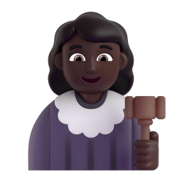 Woman Judge: Dark Skin Tone Emoji Copy Paste ― 👩🏿‍⚖ - microsoft-teams-gifs