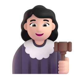 Woman Judge: Light Skin Tone Emoji Copy Paste ― 👩🏻‍⚖ - microsoft-teams-gifs