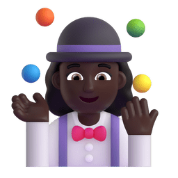 Woman Juggling: Dark Skin Tone Emoji Copy Paste ― 🤹🏿‍♀ - microsoft-teams-gifs