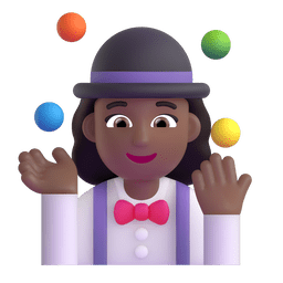 Woman Juggling: Medium-dark Skin Tone Emoji Copy Paste ― 🤹🏾‍♀ - microsoft-teams-gifs