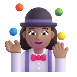 Woman Juggling: Medium Skin Tone Emoji Copy Paste ― 🤹🏽‍♀ - microsoft-teams-gifs