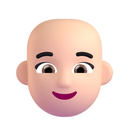 Woman: Light Skin Tone, Bald Emoji Copy Paste ― 👩🏻‍🦲 - microsoft-teams-gifs