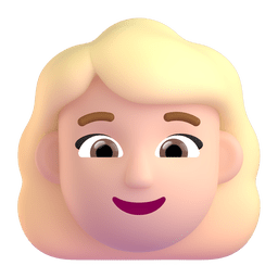 Woman: Light Skin Tone, Blond Hair Emoji Copy Paste ― 👱🏻‍♀ - microsoft-teams-gifs