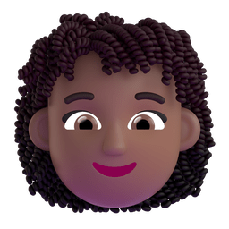 Woman: Medium-dark Skin Tone, Curly Hair Emoji Copy Paste ― 👩🏾‍🦱 - microsoft-teams-gifs