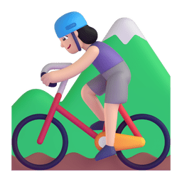 Woman Mountain Biking: Light Skin Tone Emoji Copy Paste ― 🚵🏻‍♀ - microsoft-teams-gifs