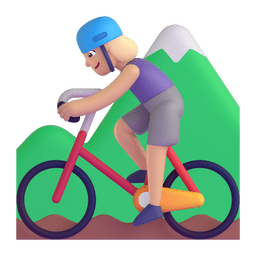 Woman Mountain Biking: Medium-light Skin Tone Emoji Copy Paste ― 🚵🏼‍♀ - microsoft-teams-gifs