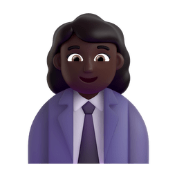 Woman Office Worker: Dark Skin Tone Emoji Copy Paste ― 👩🏿‍💼 - microsoft-teams-gifs