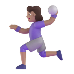 Woman Playing Handball: Medium Skin Tone Emoji Copy Paste ― 🤾🏽‍♀ - microsoft-teams-gifs