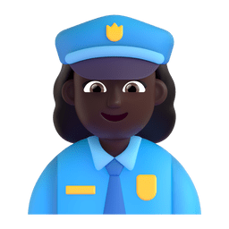 Woman Police Officer: Dark Skin Tone Emoji Copy Paste ― 👮🏿‍♀ - microsoft-teams-gifs