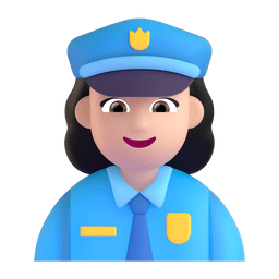 Woman Police Officer: Light Skin Tone Emoji Copy Paste ― 👮🏻‍♀ - microsoft-teams-gifs