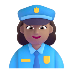 Woman Police Officer: Medium Skin Tone Emoji Copy Paste ― 👮🏽‍♀ - microsoft-teams-gifs