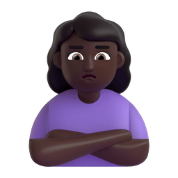Woman Pouting: Dark Skin Tone Emoji Copy Paste ― 🙎🏿‍♀ - microsoft-teams-gifs