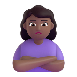 Woman Pouting: Medium-dark Skin Tone Emoji Copy Paste ― 🙎🏾‍♀ - microsoft-teams-gifs