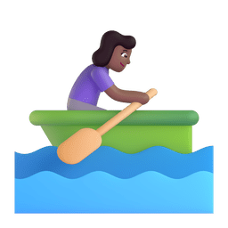 Woman Rowing Boat: Medium-dark Skin Tone Emoji Copy Paste ― 🚣🏾‍♀ - microsoft-teams-gifs