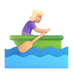 Woman Rowing Boat: Medium-light Skin Tone Emoji Copy Paste ― 🚣🏼‍♀ - microsoft-teams-gifs