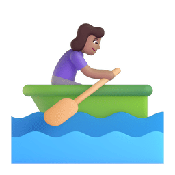 Woman Rowing Boat: Medium Skin Tone Emoji Copy Paste ― 🚣🏽‍♀ - microsoft-teams-gifs