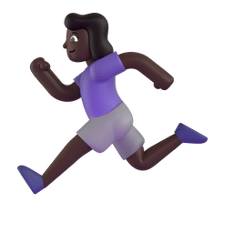 Woman Running: Dark Skin Tone Emoji Copy Paste ― 🏃🏿‍♀ - microsoft-teams-gifs
