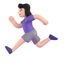Woman Running: Light Skin Tone Emoji Copy Paste ― 🏃🏻‍♀ - microsoft-teams-gifs