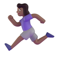 Woman Running: Medium-dark Skin Tone Emoji Copy Paste ― 🏃🏾‍♀ - microsoft-teams-gifs