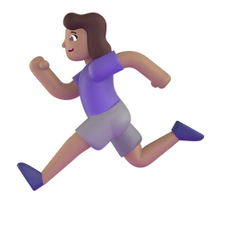 Woman Running: Medium Skin Tone Emoji Copy Paste ― 🏃🏽‍♀ - microsoft-teams-gifs