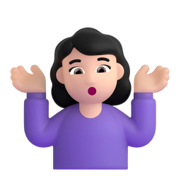 Woman Shrugging: Light Skin Tone Emoji Copy Paste ― 🤷🏻‍♀ - microsoft-teams-gifs