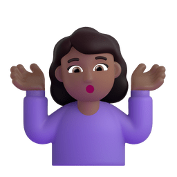 Woman Shrugging: Medium-dark Skin Tone Emoji Copy Paste ― 🤷🏾‍♀ - microsoft-teams-gifs
