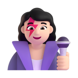 Woman Singer: Light Skin Tone Emoji Copy Paste ― 👩🏻‍🎤 - microsoft-teams-gifs